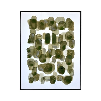 62x82 Framed Abstract Canvas Green 62x82 Framed Abstract Canvas Green