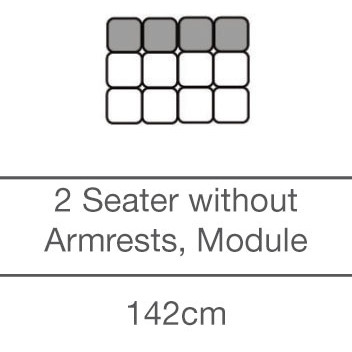 Kingsley 2 Seater without Armrests Sofa Module (142cm) by 3C Candy Kingsley 2 Seater without Armrests Sofa Module (142cm) by 3C Candy