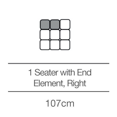 Kingsley 1 Seater with End Element - Right (107cm) by 3C Candy Kingsley 1 Seater with End Element - Right (107cm) by 3C Candy