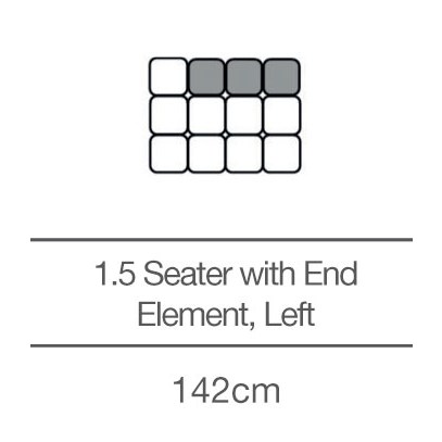 Kingsley 1.5 Seater with End Element - Left (142cm) by 3C Candy Kingsley 1.5 Seater with End Element - Left (142cm) by 3C Candy