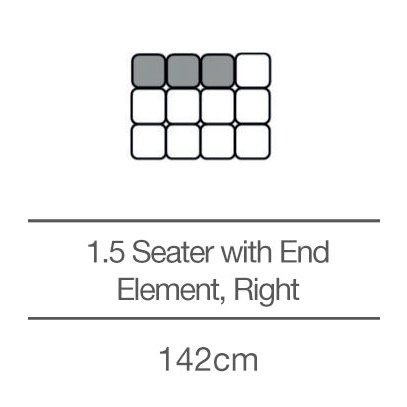 Kingsley 1.5 Seater with End Element - Right (142cm) by 3C Candy Kingsley 1.5 Seater with End Element - Right (142cm) by 3C Candy