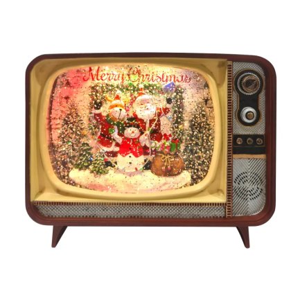 LED Santa TV Spinner 21cms LED Santa TV Spinner 21cms