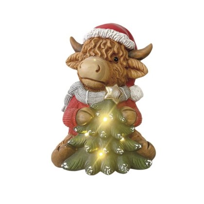LED Highland Cow Tree 36cms LED Highland Cow Tree 36cms