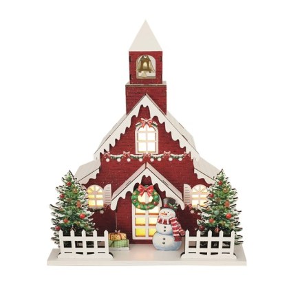 LED Christmas Church Road 24 x 30cms LED Christmas Church Road 24 x 30cms