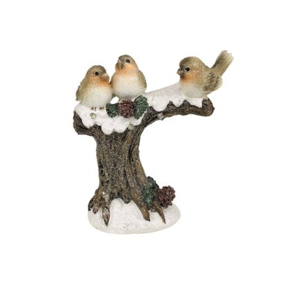 LED Branch With Robins 19cm LED Branch With Robins 19cm