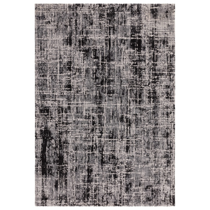 Kuza Abstract Black Rug by Asiatic Kuza Abstract Black Rug by Asiatic