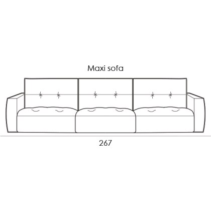 Gravina Maxi Sofa - Slim Arm Version (267cm) by Italia Living Gravina Maxi Sofa - Slim Arm Version (267cm) by Italia Living