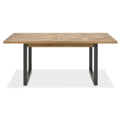 Indus Rustic Oak 4-6 Seater Table & 6 Indus Cantilever Chairs Set by Bentley Designs Indus Rustic Oak 4-6 Seater Table & 6 Indus Cantilever Chairs Set by Bentley Designs