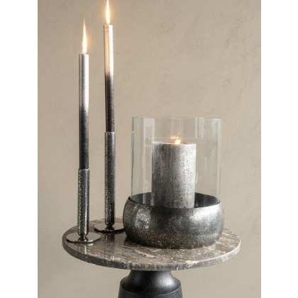 Dusky Finish Medium Glass Hurricane 27x22cm Dusky Finish Medium Glass Hurricane 27x22cm