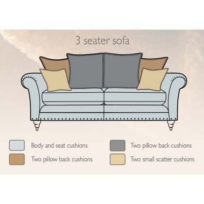 Ohio 3 Seater Sofa (Pillow Back) by Alstons Ohio 3 Seater Sofa (Pillow Back) by Alstons