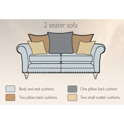 Ohio 2 Seater Sofa (Pillow Back) by Alstons Ohio 2 Seater Sofa (Pillow Back) by Alstons