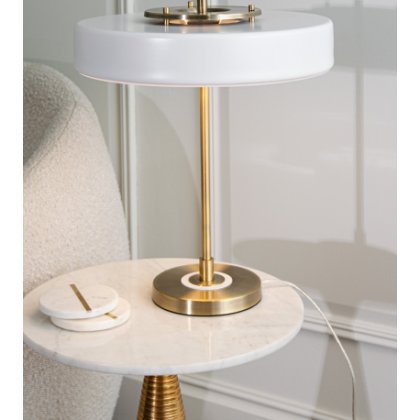 Tarbet Table Lamp In White Tarbet Table Lamp In White