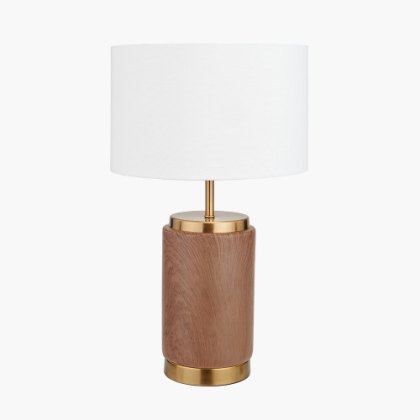 Cara Wood Effect Ceramic Table Lamp Cara Wood Effect Ceramic Table Lamp