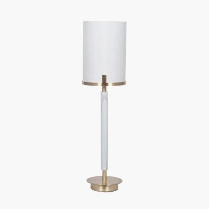 Champagne Gold Metal & Marble Effect Table Lamp Champagne Gold Metal & Marble Effect Table Lamp