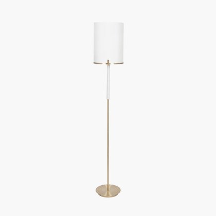 Champagne Gold Metal and Marble Effect Floor Lamp Champagne Gold Metal and Marble Effect Floor Lamp