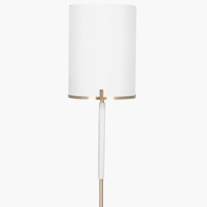 Champagne Gold Metal and Marble Effect Floor Lamp Champagne Gold Metal and Marble Effect Floor Lamp
