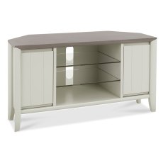 Bergen Grey Washed Oak & Soft Grey Corner Entertainment Unit by Bentley Designs Bergen Grey Washed Oak & Soft Grey Corner Entertainment Unit by Bentley Designs