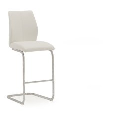 Pair of Elis Bar Stools (White & Chrome) Pair of Elis Bar Stools (White & Chrome)