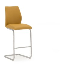 Pair of Elis Bar Stools (Pumpkin & Chrome) Pair of Elis Bar Stools (Pumpkin & Chrome)