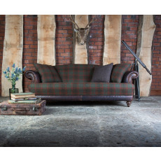 Taransay Midi Sofa (Fabric & Hide) by Tetrad Harris Tweed Taransay Midi Sofa (Fabric & Hide) by Tetrad Harris Tweed