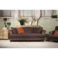 Taransay Petit Sofa (Fabric & Hide) by Tetrad Harris Tweed Taransay Petit Sofa (Fabric & Hide) by Tetrad Harris Tweed