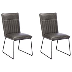 Pair of Cooper Dining Chairs (Grey) Pair of Cooper Dining Chairs (Grey)