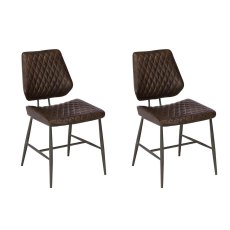 Pair of Dalton Dining Chairs (Dark Brown) Pair of Dalton Dining Chairs (Dark Brown)