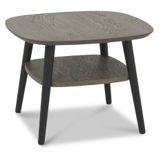 Vintage Weathered Oak Lamp Table with Shelf Vintage Weathered Oak Lamp Table with Shelf