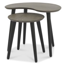 Vintage Weathered Oak Nest of Lamp Tables Vintage Weathered Oak Nest of Lamp Tables