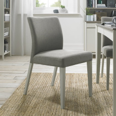 Bergen Grey Washed Upholstered Chair - Titanium Fabric (Sold in Pairs) by Bentley Designs Bergen Grey Washed Upholstered Chair - Titanium Fabric (Sold in Pairs) by Bentley Designs