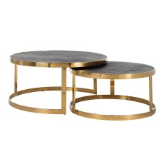 Blackbone Nest of 2 Coffee Tables (Gold Collection) by Richmond Interiors Blackbone Nest of 2 Coffee Tables (Gold Collection) by Richmond Interiors