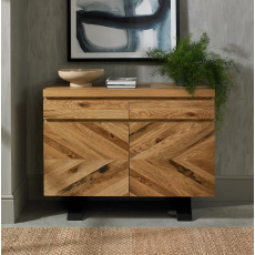 Ellipse Rustic Oak Narrow Sideboard by Bentley Designs Ellipse Rustic Oak Narrow Sideboard by Bentley Designs