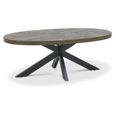 Ellipse Fumed Oak Oval Coffee Table by Bentley Designs