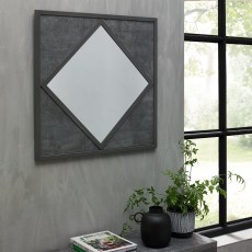 Renzo Zinc & Dark Grey Wall Mirror by Bentley Designs Renzo Zinc & Dark Grey Wall Mirror by Bentley Designs