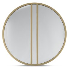 Chevron Satin Brass Mirror by Bentley Designs