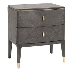 Leotta 2 Drawer Bedside Chest (Ebony) by Vida Living Leotta 2 Drawer Bedside Chest (Ebony) by Vida Living