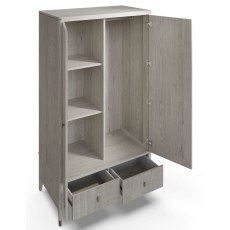Leotta 2 Door + 2 Drawer Wardrobe (Stone) by Vida Living Leotta 2 Door + 2 Drawer Wardrobe (Stone) by Vida Living