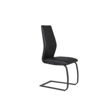 Pair of Vista Dining Chairs (Black Faux Leather)