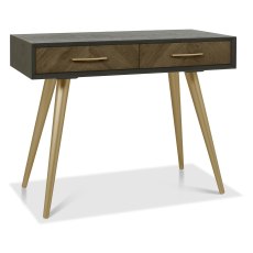 Sienna Fumed Oak & Peppercorn Gold Dressing Table by Bentley Designs