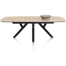 Minato 180-240 x 100cm Extending Oval Dining Table (Light Oak Natural Finish) by Habufa