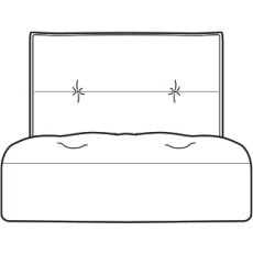 Gravina Maxi Armless Chair Section (91cm) by Italia Living Gravina Maxi Armless Chair Section (91cm) by Italia Living