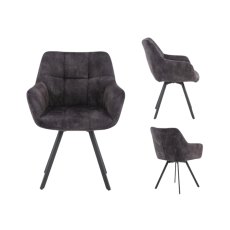Mila Swivel Dining Chair (Charcoal) Mila Swivel Dining Chair (Charcoal)