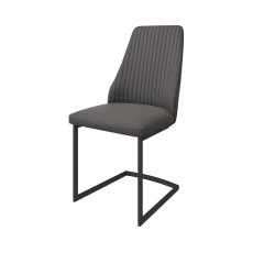 Mancini Dining Chair (Dark Grey Faux Leather) Mancini Dining Chair (Dark Grey Faux Leather)