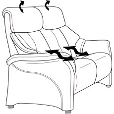 Chester 2 Seater Cumuly Manual Recliner Sofa (4247-80) by Himolla Chester 2 Seater Cumuly Manual Recliner Sofa (4247-80) by Himolla