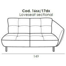Seville Loveseat 1 Arm (RHF) by Italia Living Seville Loveseat 1 Arm (RHF) by Italia Living