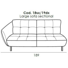 Seville Large Sofa 1 Arm (LHF) by Italia Living Seville Large Sofa 1 Arm (LHF) by Italia Living