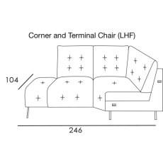 Bolzano Corner and Terminal Chair Section (LHF) by Italia Living Bolzano Corner and Terminal Chair Section (LHF) by Italia Living