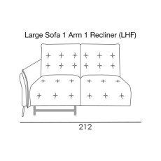 Bolzano Large Sofa 1 Arm 1 Recliner (LHF) by Italia Living Bolzano Large Sofa 1 Arm 1 Recliner (LHF) by Italia Living