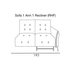 Bolzano Sofa 1 Arm 1 Recliner (RHF) by Italia Living Bolzano Sofa 1 Arm 1 Recliner (RHF) by Italia Living