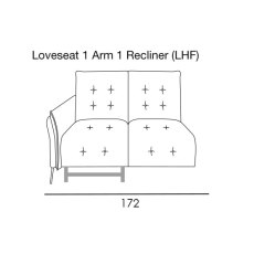 Bolzano Loveseat 1 Arm 1 Recliner (LHF) by Italia Living Bolzano Loveseat 1 Arm 1 Recliner (LHF) by Italia Living